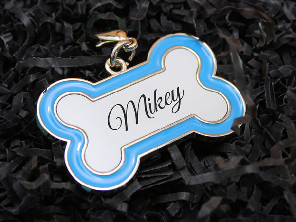 Zink Anhänger für Hundehalsbänder-Personalisiertes Hunde Accessoires für deines treuen Begleiters-Knochenanhänger-Geschenk für Tierfreunde
