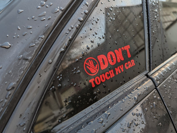 Don't Touch My Car Vinyl Autoaufkleber auf Fahrzeugheck – lustiger Warnsticker
