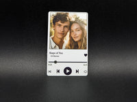 Personalisierte Aluminium-Foto-Karte mit Musik – Geschenkidee mit Foto und Lieblingslied