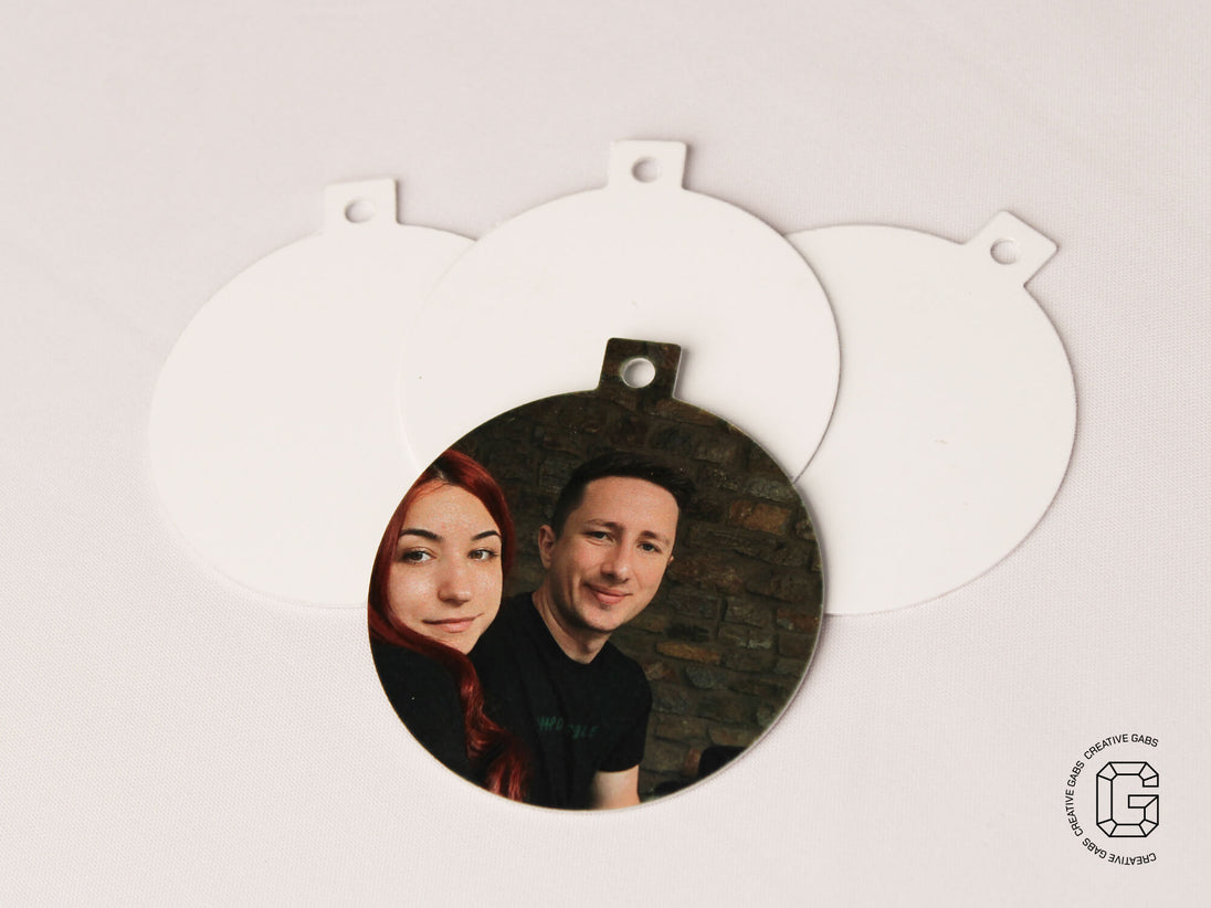 Weihnachtsgeschenk Idee – Foto Weihnachtskugel Metall glänzend