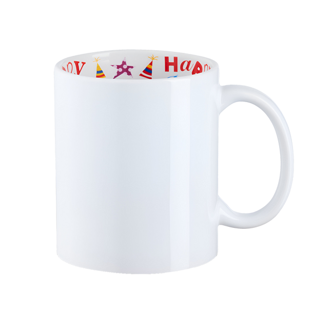 Geburtstagstasse mit Happy Birthday Motiv – Vorderansicht