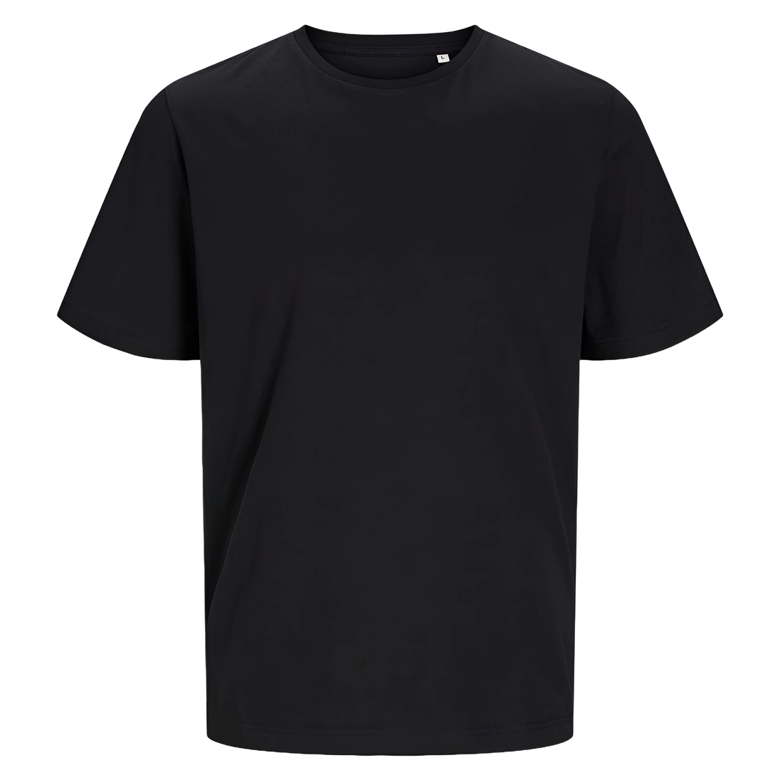 Herren Bio T-Shirt in Schwarz mit Wunschtext – Vorderansicht