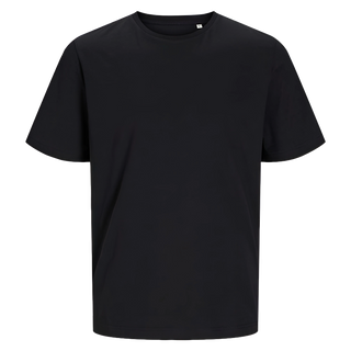 Herren Bio T-Shirt in Schwarz mit Wunschtext – Vorderansicht