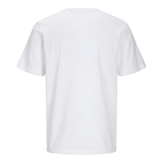 Rückseite des weißen Herren T-Shirts aus Bio-Baumwolle