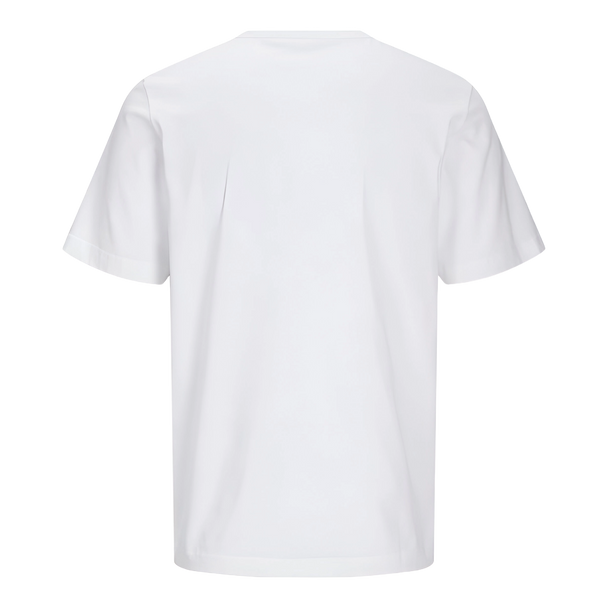 Rückseite des weißen Herren T-Shirts aus Bio-Baumwolle