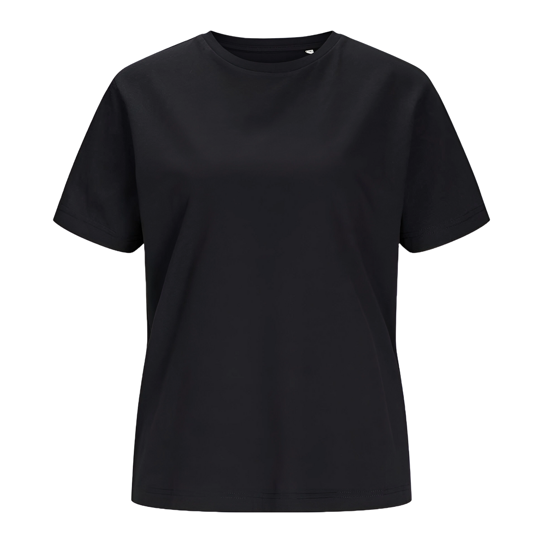Damen T-Shirt Grace in Schwarz mit Wunschtext – Vorderansicht