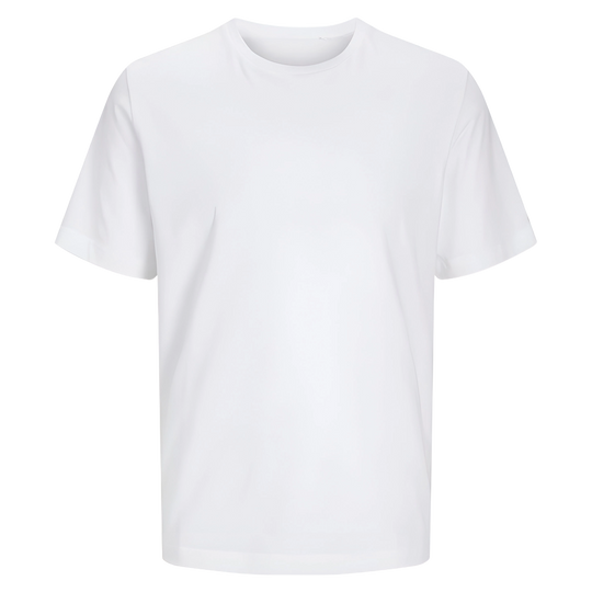 Herren Bio T-Shirt in Weiß mit Wunschtext – Vorderansicht