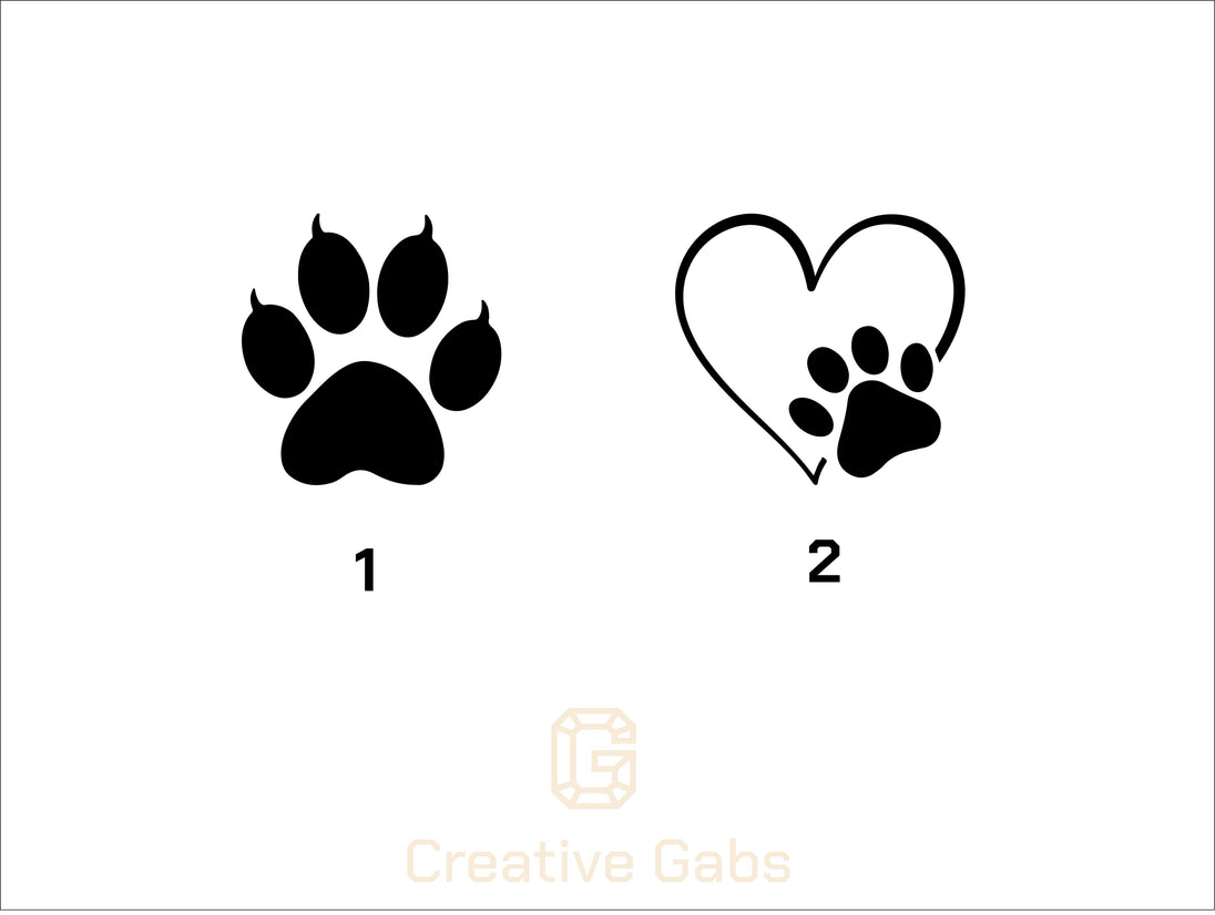Grafikdesign Katzenpfoten mit Herz – Vektoransicht des Vinylstickers