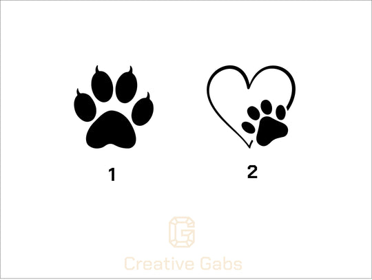 Grafikdesign Katzenpfoten mit Herz – Vektoransicht des Vinylstickers