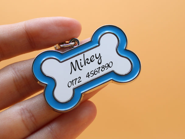 Zink Anhänger für Hundehalsbänder-Personalisiertes Hunde Accessoires für deines treuen Begleiters-Knochenanhänger-Geschenk für Tierfreunde