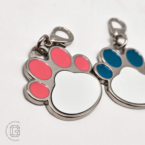 Zink Anhänger für Hundehalsbänder-Personalisiertes Hunde Accessoires für deines treuen Begleiters-Pfotenanhänger-Geschenk für Tierfreunde