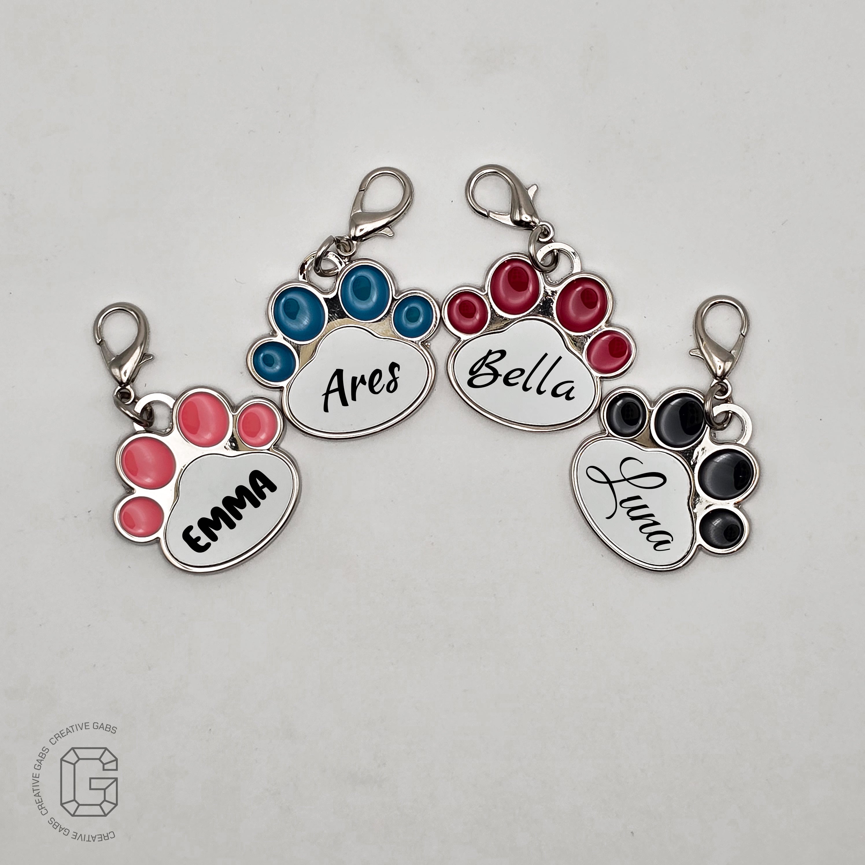 Zink Anhänger für Hundehalsbänder-Personalisiertes Hunde Accessoires für deines treuen Begleiters-Pfotenanhänger-Geschenk für Tierfreunde