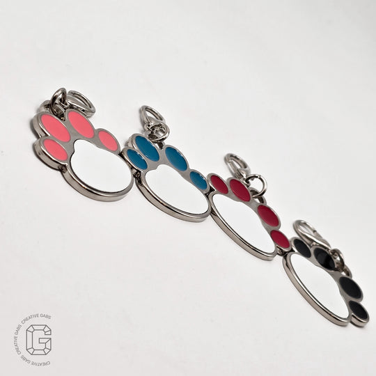 Zink Anhänger für Hundehalsbänder-Personalisiertes Hunde Accessoires für deines treuen Begleiters-Pfotenanhänger-Geschenk für Tierfreunde