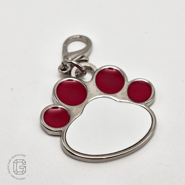 Zink Anhänger für Hundehalsbänder-Personalisiertes Hunde Accessoires für deines treuen Begleiters-Pfotenanhänger-Geschenk für Tierfreunde