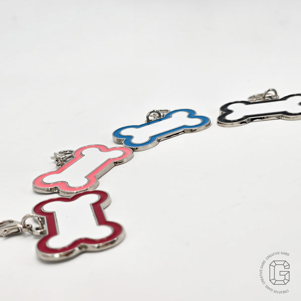 Zink Anhänger für Hundehalsbänder-Personalisiertes Hunde Accessoires für deines treuen Begleiters-Knochenanhänger-Geschenk für Tierfreunde