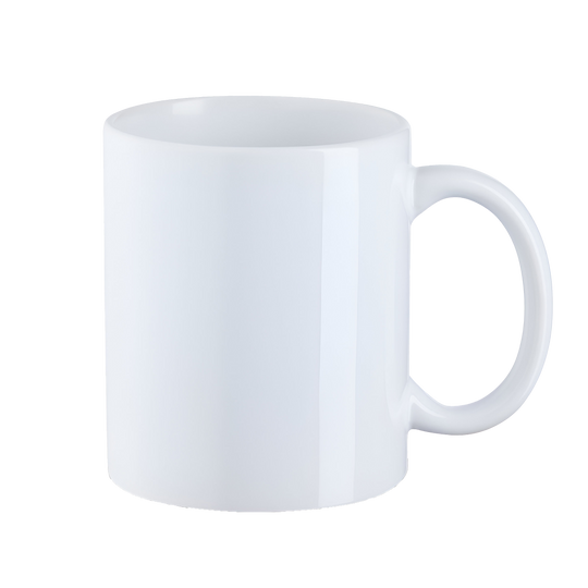 Personalisierte Tasse mit Wunschmotiv – hochweiß und spülmaschinenfest