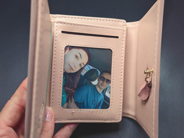 Personalisierte Fotokarte aus Aluminium mit Foto & Namen – Geschenk für Paare
