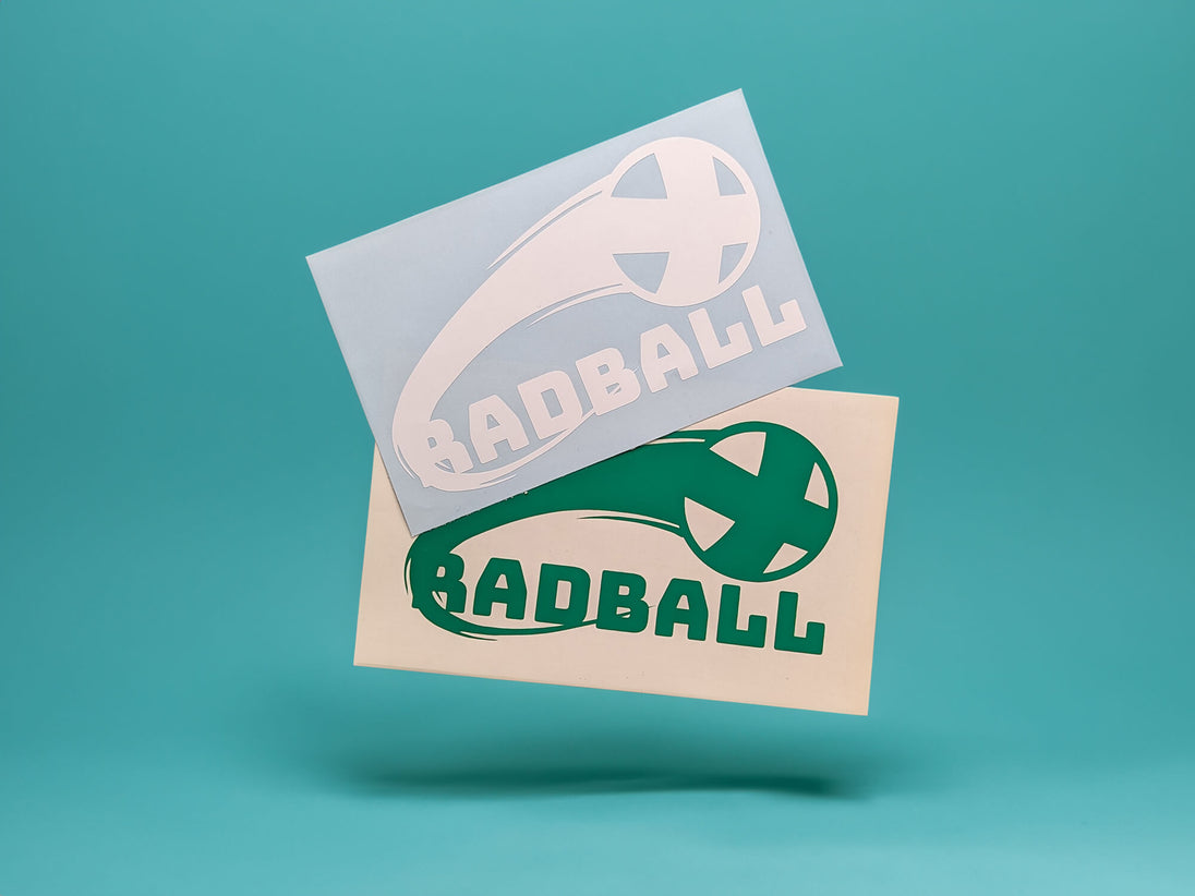Detailansicht Radball Sticker aus wetterfestem Vinyl
