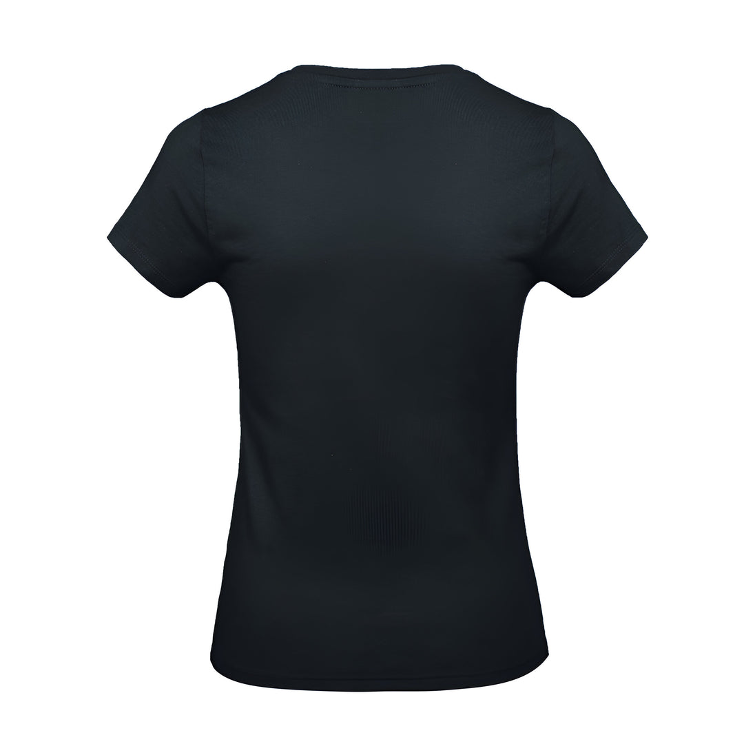 Schwarzes Damen T-Shirt Rückseite – personalisierbar für Namen oder Sprüche
