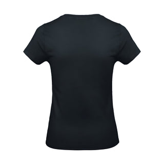 Schwarzes Damen T-Shirt Rückseite – personalisierbar für Namen oder Sprüche