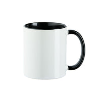 Personalisierte Tasse mit schwarzem Rand und Innenseite – spülmaschinenfest mit Orca-Beschichtung