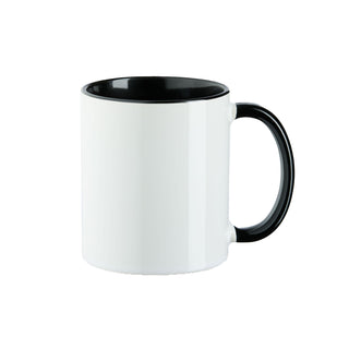 Personalisierte Tasse mit schwarzem Rand und Innenseite – spülmaschinenfest mit Orca-Beschichtung
