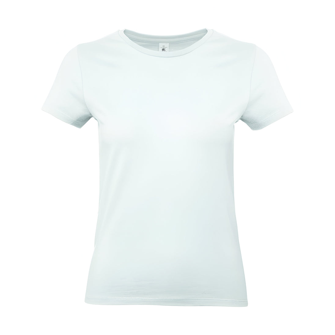 Weißes Damen T-Shirt vorne – mit individuellem Text bedruckbar, B&C Modell