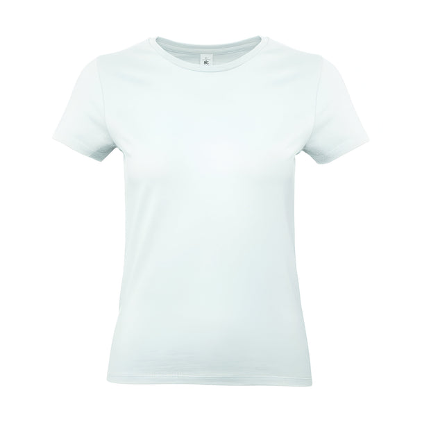 Weißes Damen T-Shirt vorne – mit individuellem Text bedruckbar, B&C Modell