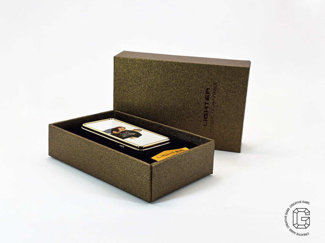 USB Feuerzeug mit Foto in Geschenkverpackung – edle Präsentation