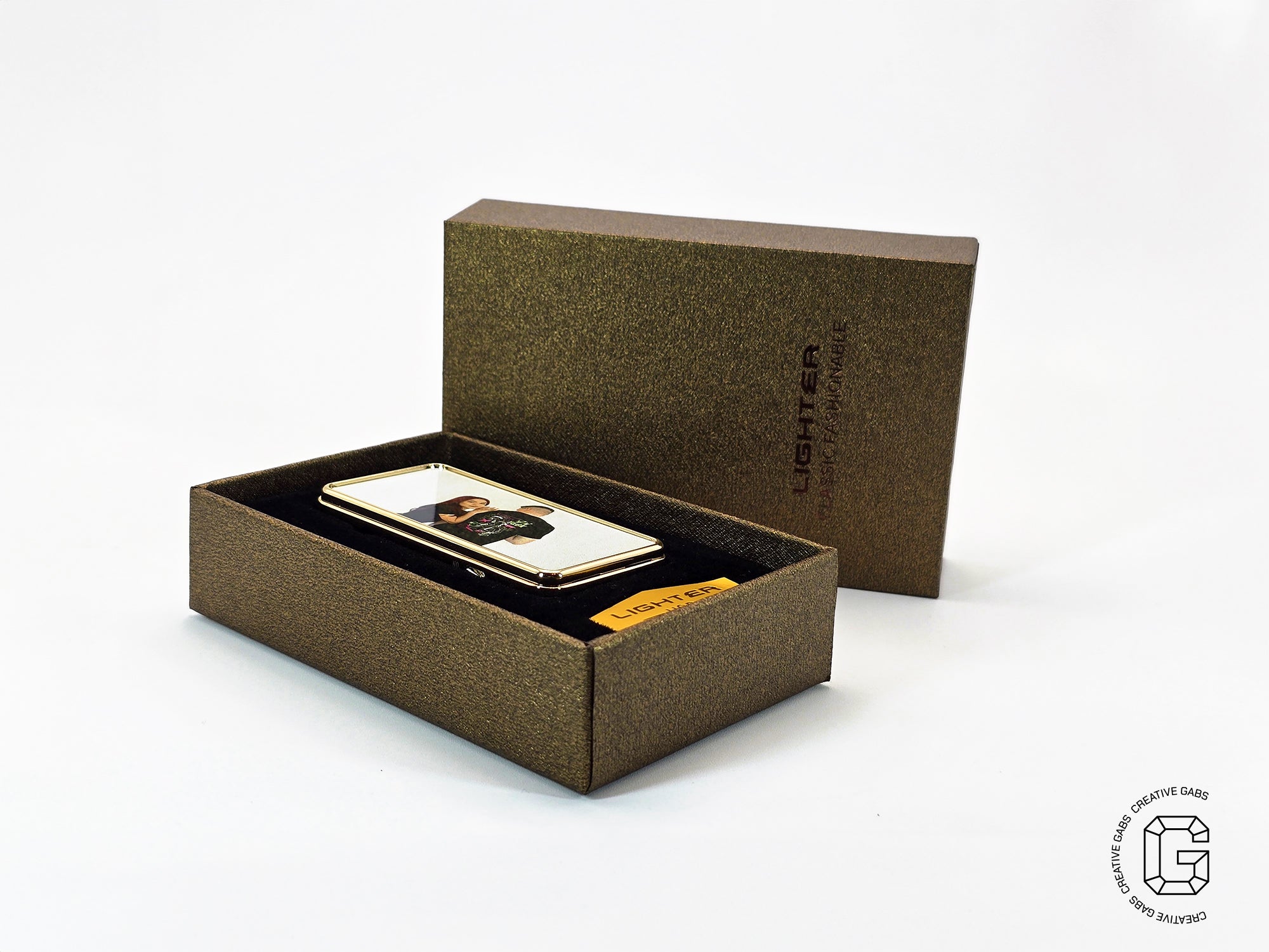 USB Feuerzeug mit Foto in Geschenkverpackung – edle Präsentation