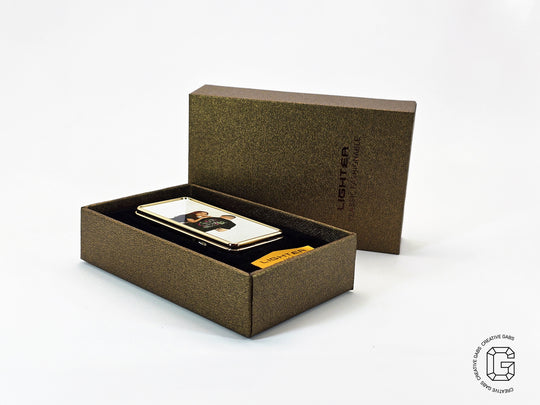 USB Feuerzeug mit Foto in Geschenkverpackung – edle Präsentation