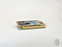 Wiederaufladbares USB Feuerzeug in Gold mit persönlichem Foto